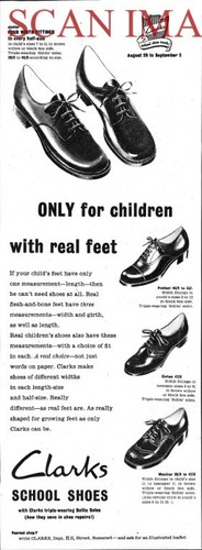 1955 advert clarks - advert, 'clarks'
