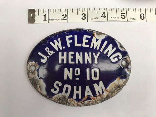 Wagon enamel builders plate - wagon,
