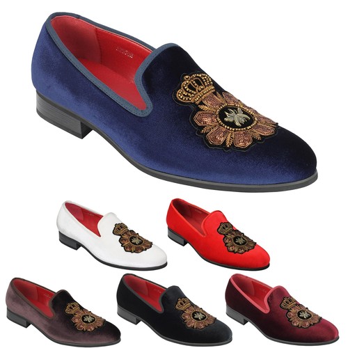 Mens velvet loafer - velvet, crown