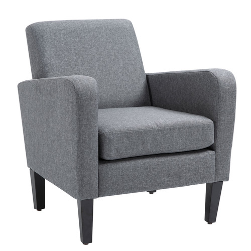 Modern linen accent armchair - modern,