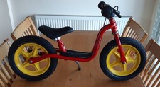PUKY Child's Red Balance Bike 12" Wheels with rear brake and side stand. 