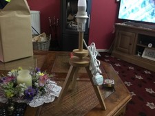 Wooden Tripod Table Lamp 17.5” tall made for ikea.