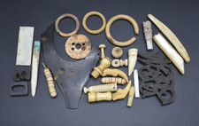Mixed lot of bone, wood
