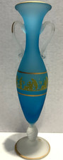 Vintage Turquoise Satin Glass