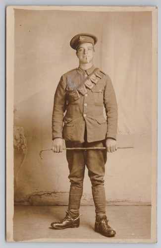Rppc british soldier studio - british,