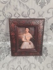 Vintage Style Wooden Photo Frame Carved Design