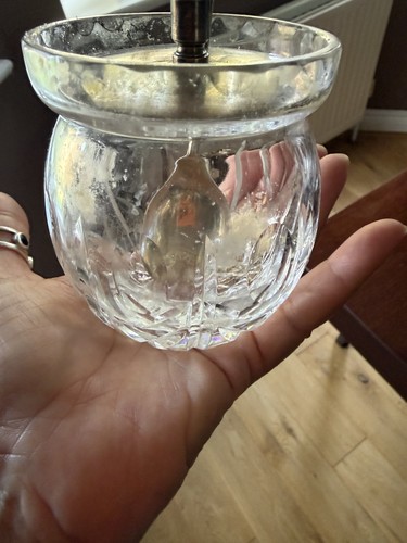 Crystal sugar pot with - ,