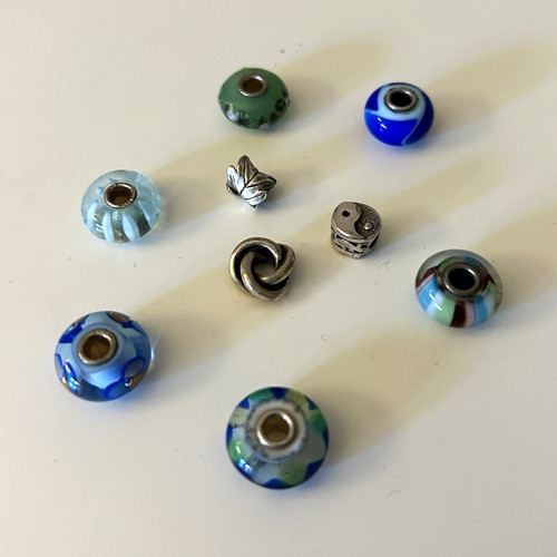 Troll beads collection of 9 - beads,