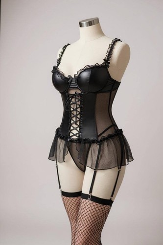 Women black lace - black,