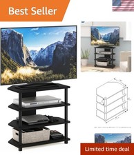 Compact 4-Tier Media Stand in
