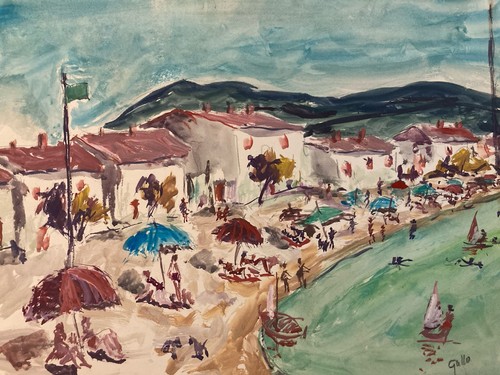 Original gallo painting beach - original,