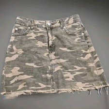  Mini denim skirt size 6 XS Camouflage TOPSHOP 