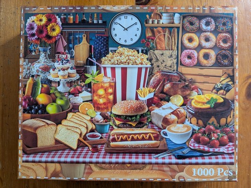 Food feast 1000 piece jigsaw - food,
