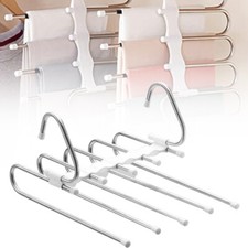 Clothes Pants Trouser Hanger Multi Layer Storage Closet Space Saver Organizer