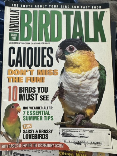 Bird talk magazine august - talk,