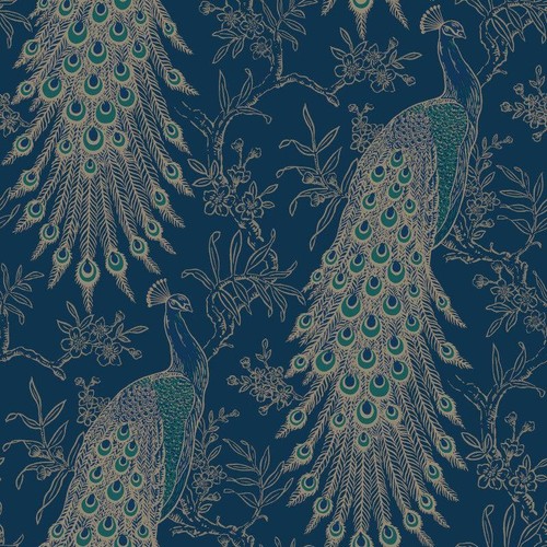 Rasch peacock vintage birds - peacock,