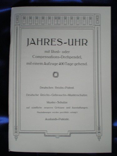 Jahresuhren fabrik 1905 - jahresuhren-fabrik, (juf)