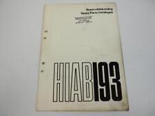 Hiab 193 Loader Crane Parts