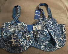 BNWT Fantasie Antonia Navy Blue Animal Print Bra 38F Underwired
