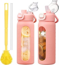 600ml glass water bottle with - bottle,