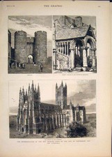 Old Antique Print Canterbury