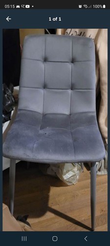 Grey velvet dining chairs - velvet,