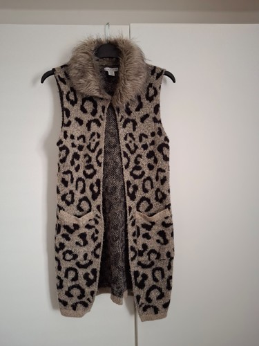 Girls knitted gilet with - knitted, faux