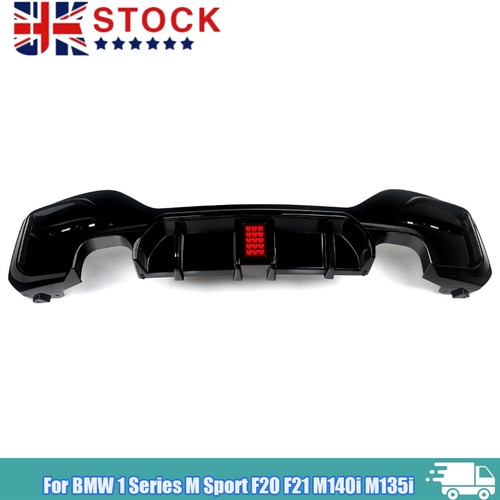 Gloss black rear diffuser - rear,