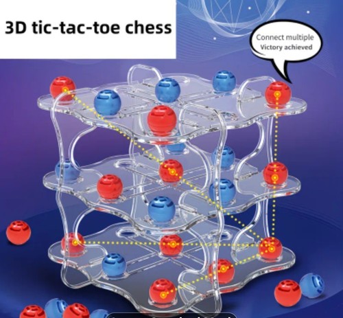 Tic tac toe noughts - 3d, and