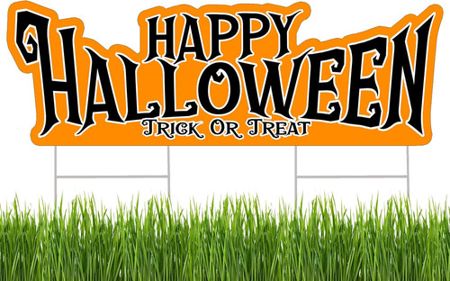 Large happy halloween yard - large,