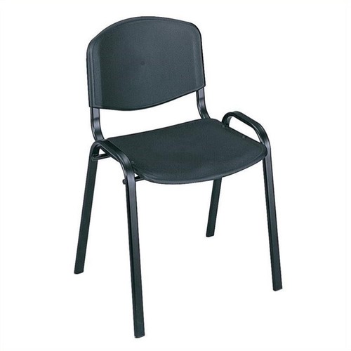 Safco stacking chair black - chair,