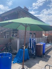 Hardwood Garden Parasol 2.7m red or green Canopy- without the Base 