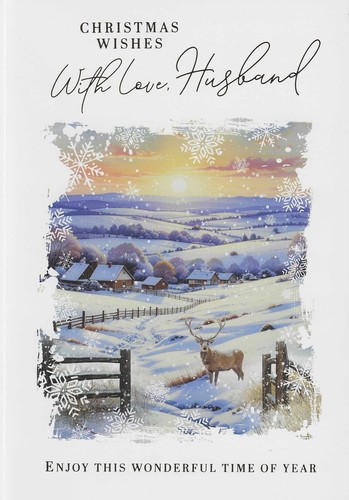 Husband christmas card - card, with
