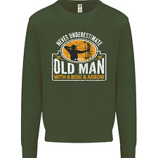 Old Man With a Bow & Arrow Funny Archery Mens Sweatshirt Jumper