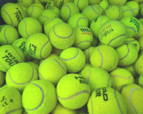 Used tennis balls - tennis, slazenger