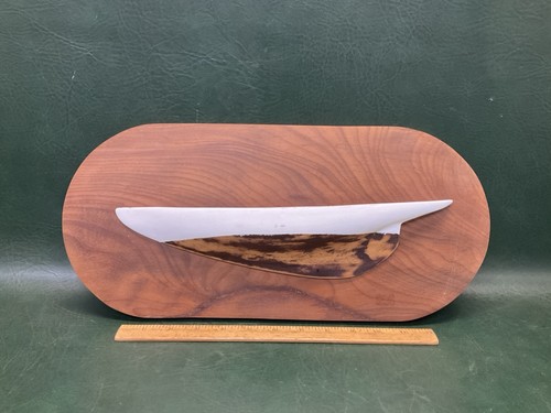 Old hand carved wooden half - wooden,