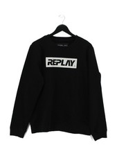 Replay Men's Hoodie L Black