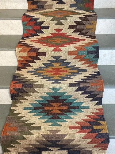 Wool kilim jute - jute, runner