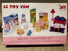 Le Toy Van Deluxe Furniture Set Wooden Dolls House VGC