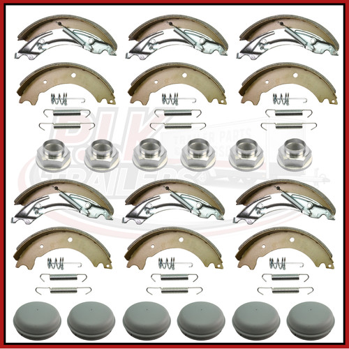Tri axle brake shoes caps - axle, &
