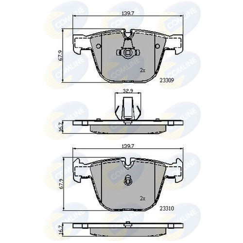 Brake pads set for - brake, bmw