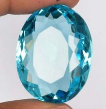 AAA+ 91.20 Ct. Large Swiss Blue Topaz Oval Cut Loose Gemstone Gift for Pendant