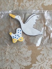 Stork with baby MDF Craft Shape Wooden Blank babyshower Decoration newborn