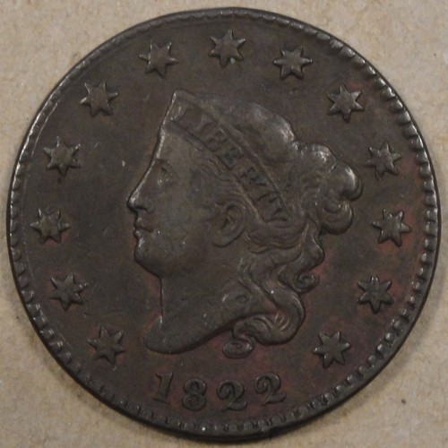 1822 coronet large cent - coronet,
