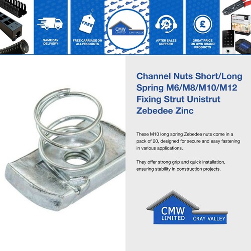 Channel nuts spring - channel,