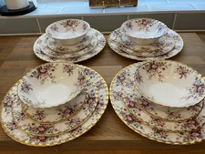 Royal Albert Cottage Garden 16 Piece Dinner / Plate Dish Set 1st Quality Used