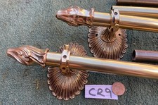 1x 163/213cm Vintage old antique French Brass Curtain pole rail Best Quality CR9