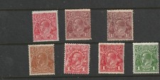 STAMPS AUST KGV  6   DIFFERENT