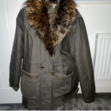 Red Herring Coat With Fur Hood