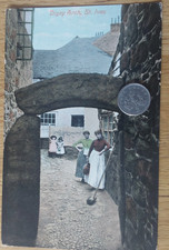 St Ives, Cornwall, The Digey Arch, Women & Children, 1922 Postcard Helston